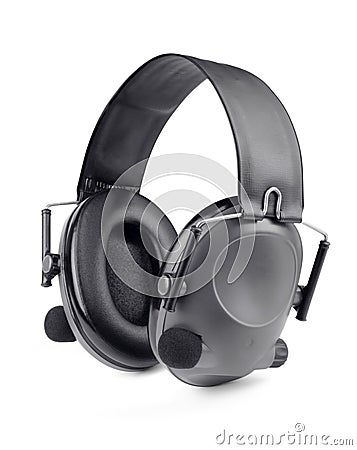 Shooting headset Stock Photo