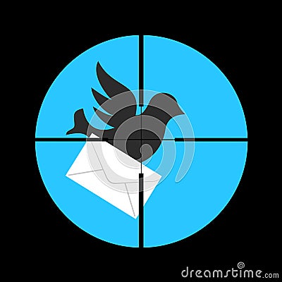 Shooting the messenger Vector Illustration