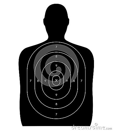 Shooting Range - Human Target Stock Photo