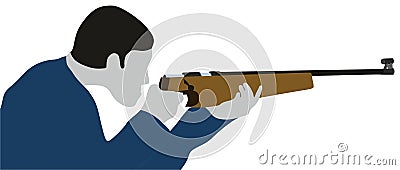 Shooting Sport Vector Illustration