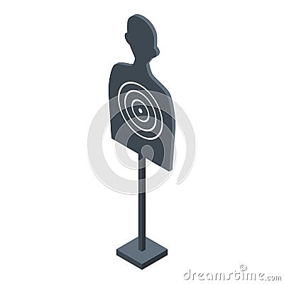 Shooting sport target icon, isometric style Vector Illustration