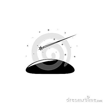 shooting star in the sky icon. Element of stars icon. Premium quality graphic design. Signs and symbols collection icon for websit Stock Photo