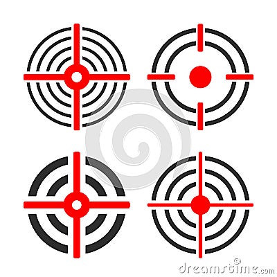 Shooting target circles vector icon Vector Illustration