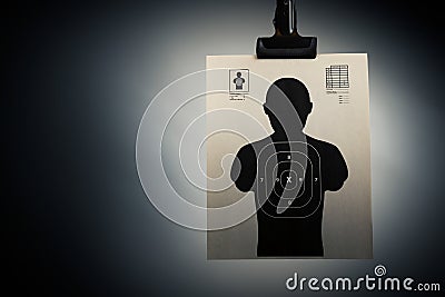 Shooting target on a grey background Stock Photo