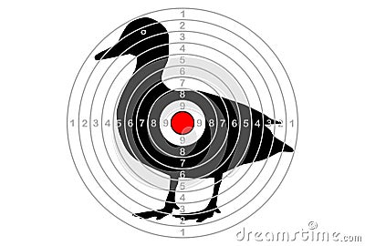 Shooting target vector goose Vector Illustration