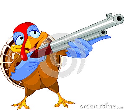 Shooting turkey Vector Illustration