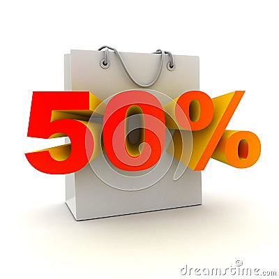 Shop 50% Stock Photo