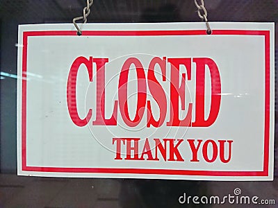 Shop closed sign Stock Photo