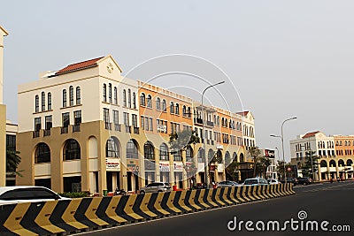 shop exterior in Sedayu City, Kelapa Gading Editorial Stock Photo