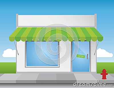 Shop Front Vector Illustration