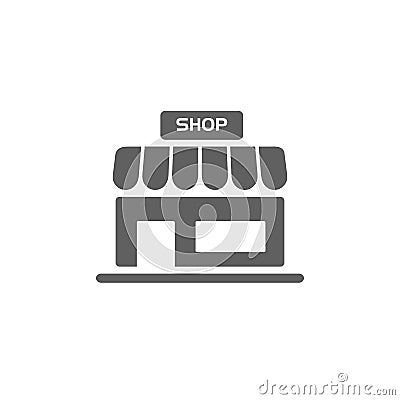 shop icon on buttons Vector Illustration