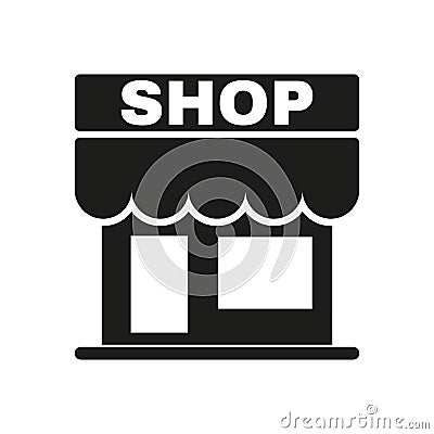 The shop icon. Store symbol. Flat Vector Illustration