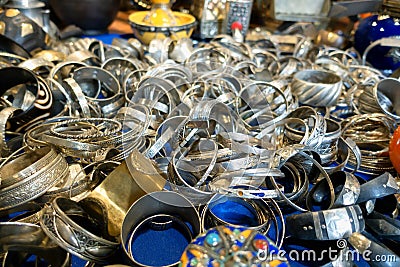 Shop of Moroccan handicraft items Stock Photo