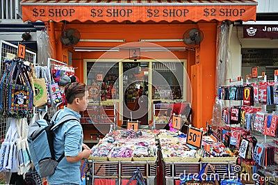 The $2 shop near Masjid Sultan in Singapore Editorial Stock Photo