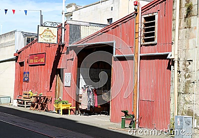 Livery Stable and Forge, Harbour Street, Oamaru Editorial Stock Photo