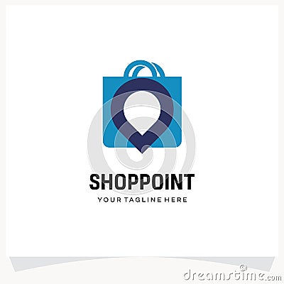 Shop Point Logo Design Template Vector Illustration