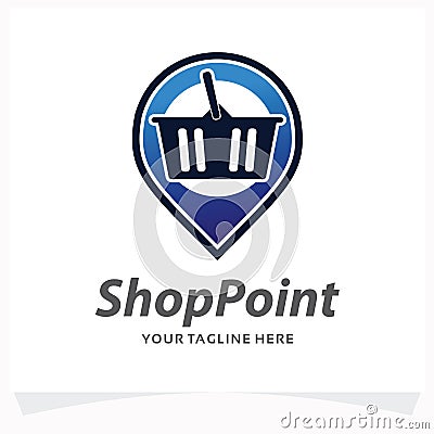 Shop Point Logo Design Template Vector Illustration