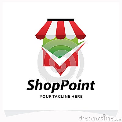 Shop Point Logo Template Design Template Vector Illustration