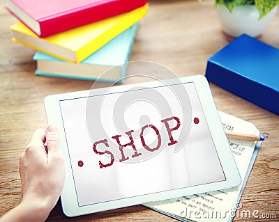 Shop Purchase Retail Selling Buying Graphic Concept Stock Photo