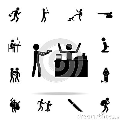 shop robbery icon. Crime icons universal set for web and mobile Stock Photo