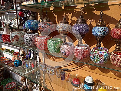 Shop with turkish souvenirs Stock Photo