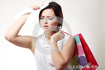 Shopaholic overspending Stock Photo