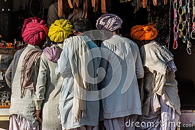Villagers buying ornaments for their cattle Editorial Stock Photo