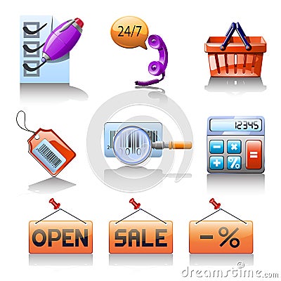 Shoping things Vector Illustration