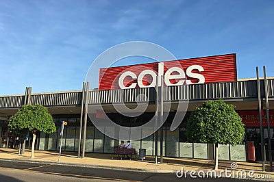 Shoppers in Coles Supermarket in Melbourne Australia Editorial Stock Photo