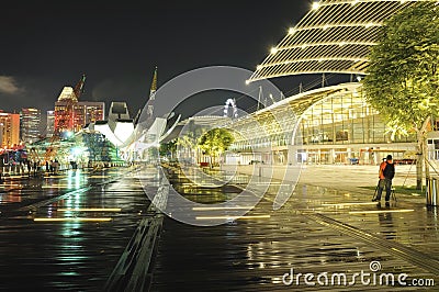 Shoppes at Marina Bay Editorial Stock Photo