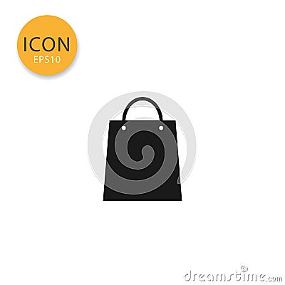 Shopping bag icon vector illustration. Vector Illustration