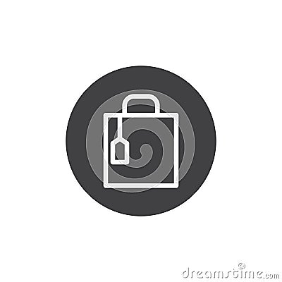 Shopping bag with price tag icon vector Vector Illustration