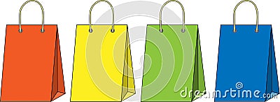 Shopping bag set Vector Illustration