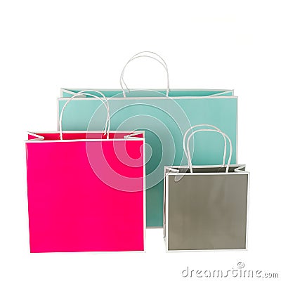 Shopping bags on white background Stock Photo