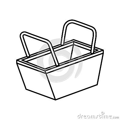 Shopping basket isolated icon Vector Illustration