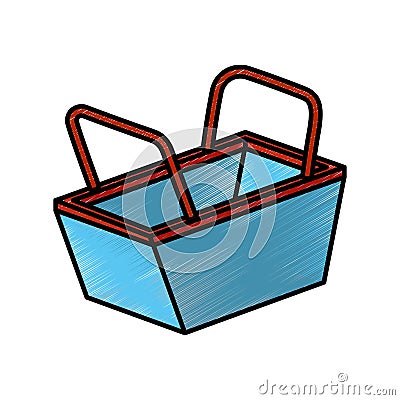 Shopping basket isolated icon Vector Illustration