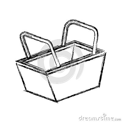 Shopping basket isolated icon Vector Illustration