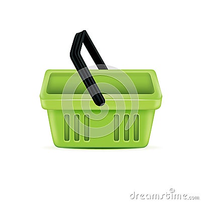 Shopping basket isolated on white Vector Illustration