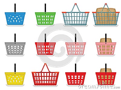 Shopping baskets Vector Illustration