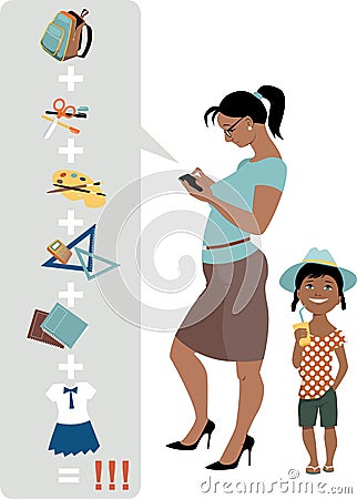 Shopping budget Vector Illustration