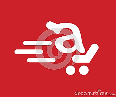 Shopping Cart Icon For A Vector Illustration