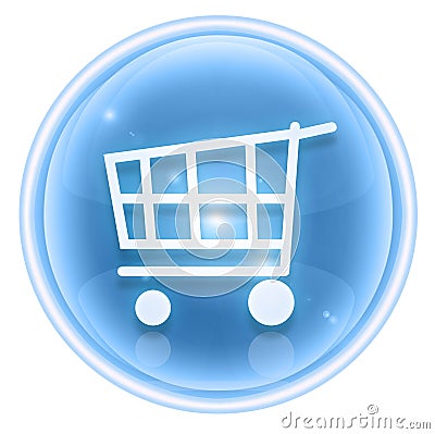 Shopping cart icon ice Stock Photo