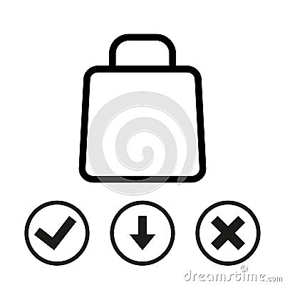 Shopping cart icon stock vector illustration flat design Vector Illustration