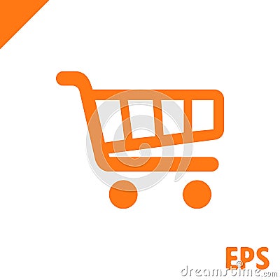 Shopping cart icon stock vector illustration flat design Vector Illustration