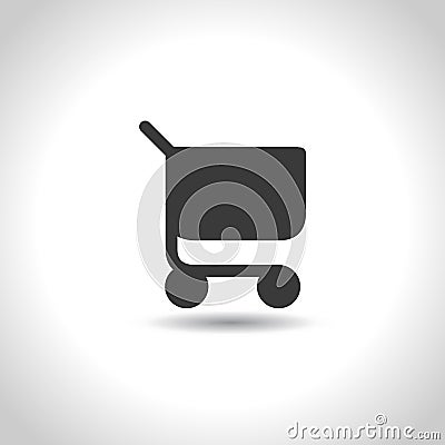 Shopping cart icon. Trolley icon. Supermarket trolley. Grocery cart icon Stock Photo