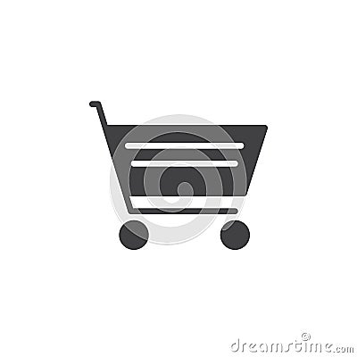 Shopping cart icon vector, filled flat sign Vector Illustration