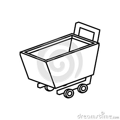 Shopping cart isolated icon Vector Illustration