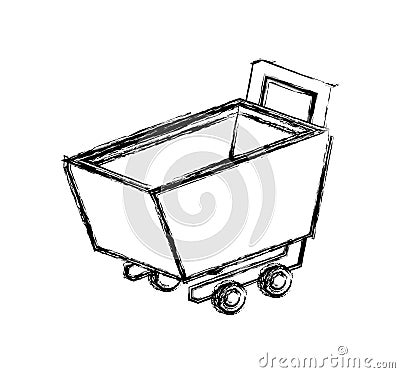 Shopping cart isolated icon Vector Illustration