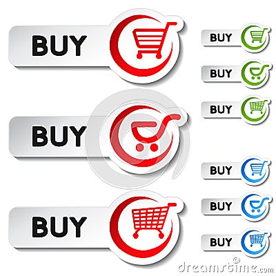 Shopping cart item - buy button Vector Illustration