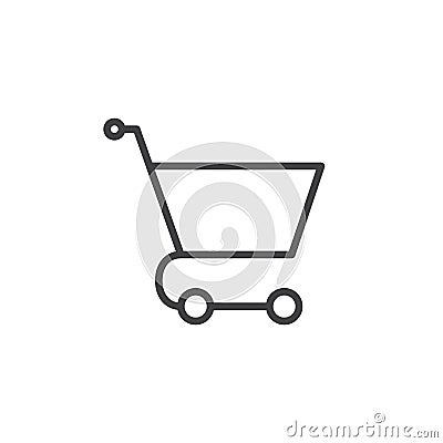 Shopping cart line icon Vector Illustration